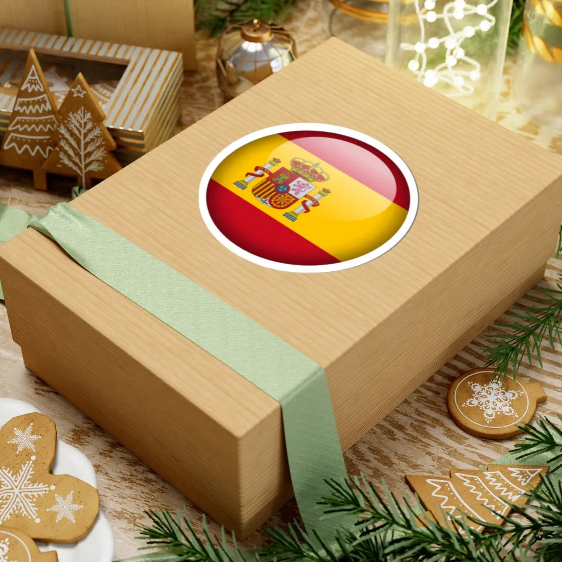 Flag orb Spain (Spain) STICKER Vinyl Kiss-Cut Decal - The Sticker Space