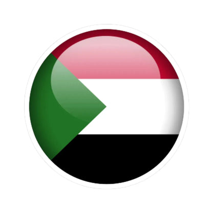 Flag orb Sudan (Sudan) STICKER Vinyl Kiss-Cut Decal 4 Inch White - The Sticker Space