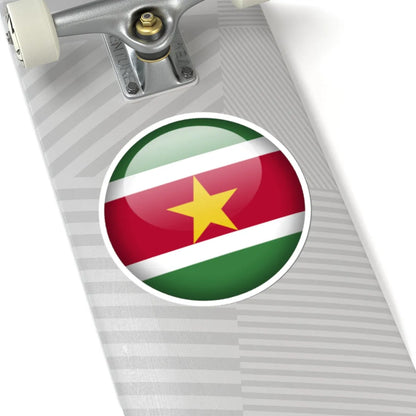 Flag orb Suriname (Suriname) STICKER Vinyl Kiss-Cut Decal - The Sticker Space
