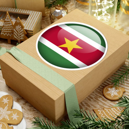 Flag orb Suriname (Suriname) STICKER Vinyl Kiss-Cut Decal - The Sticker Space