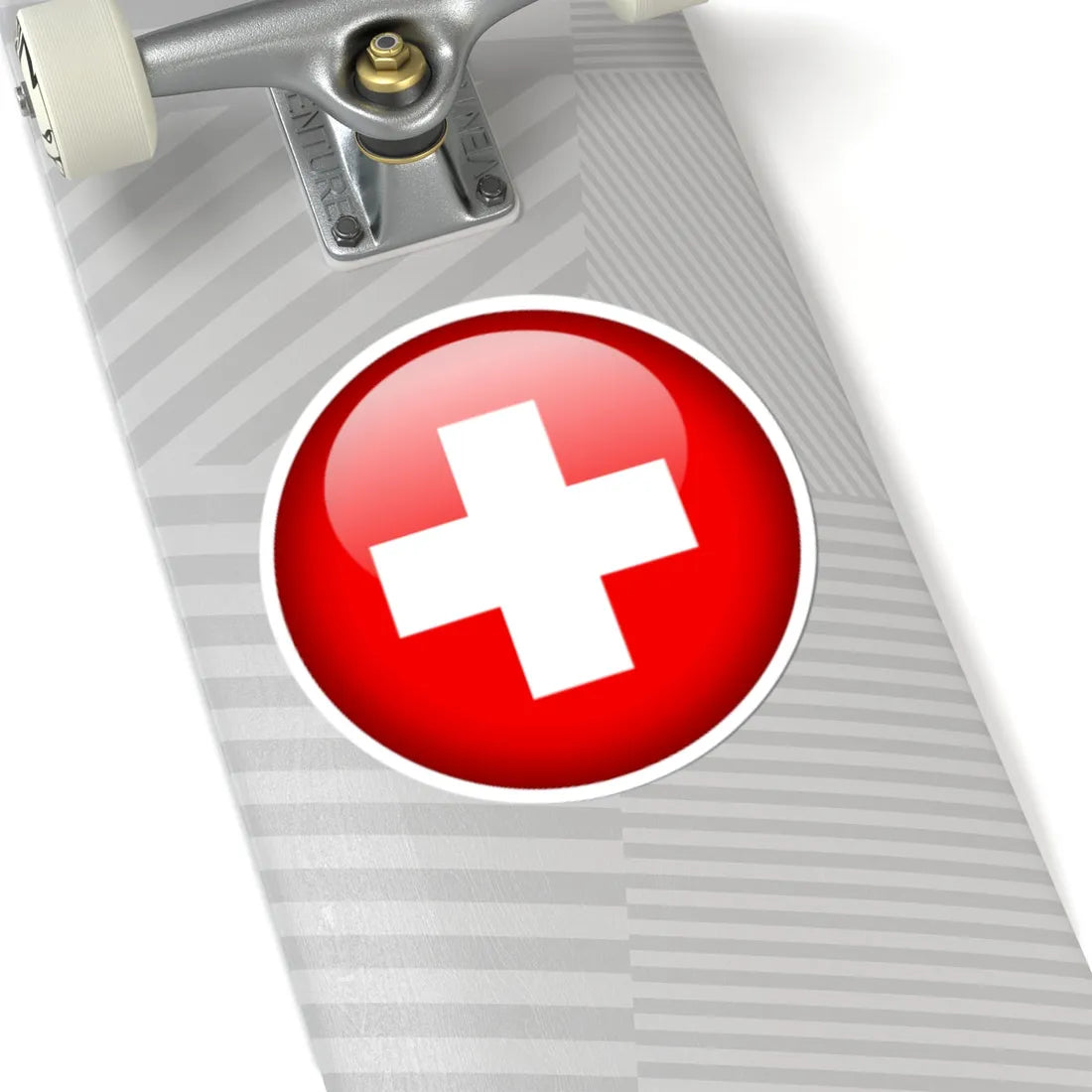 Flag orb Switzerland (Switzerland) STICKER Vinyl Kiss-Cut Decal - The Sticker Space