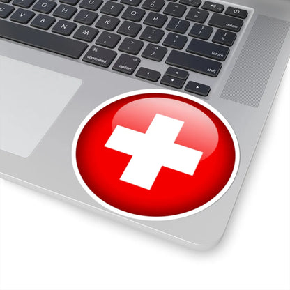 Flag orb Switzerland (Switzerland) STICKER Vinyl Kiss-Cut Decal - The Sticker Space
