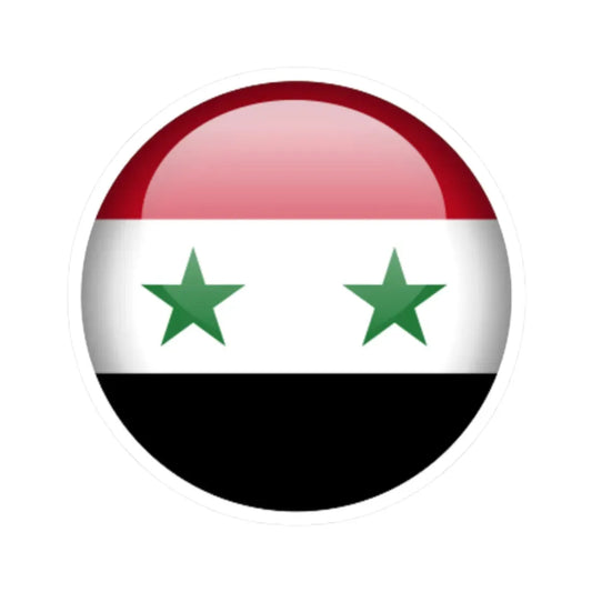 Flag orb Syria (Syria) STICKER Vinyl Kiss-Cut Decal 2 Inch White - The Sticker Space