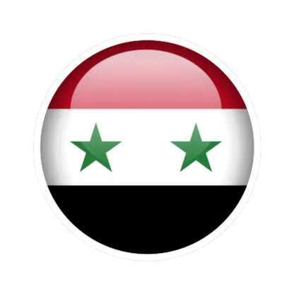 Flag orb Syria (Syria) STICKER Vinyl Kiss-Cut Decal 6 Inch White - The Sticker Space