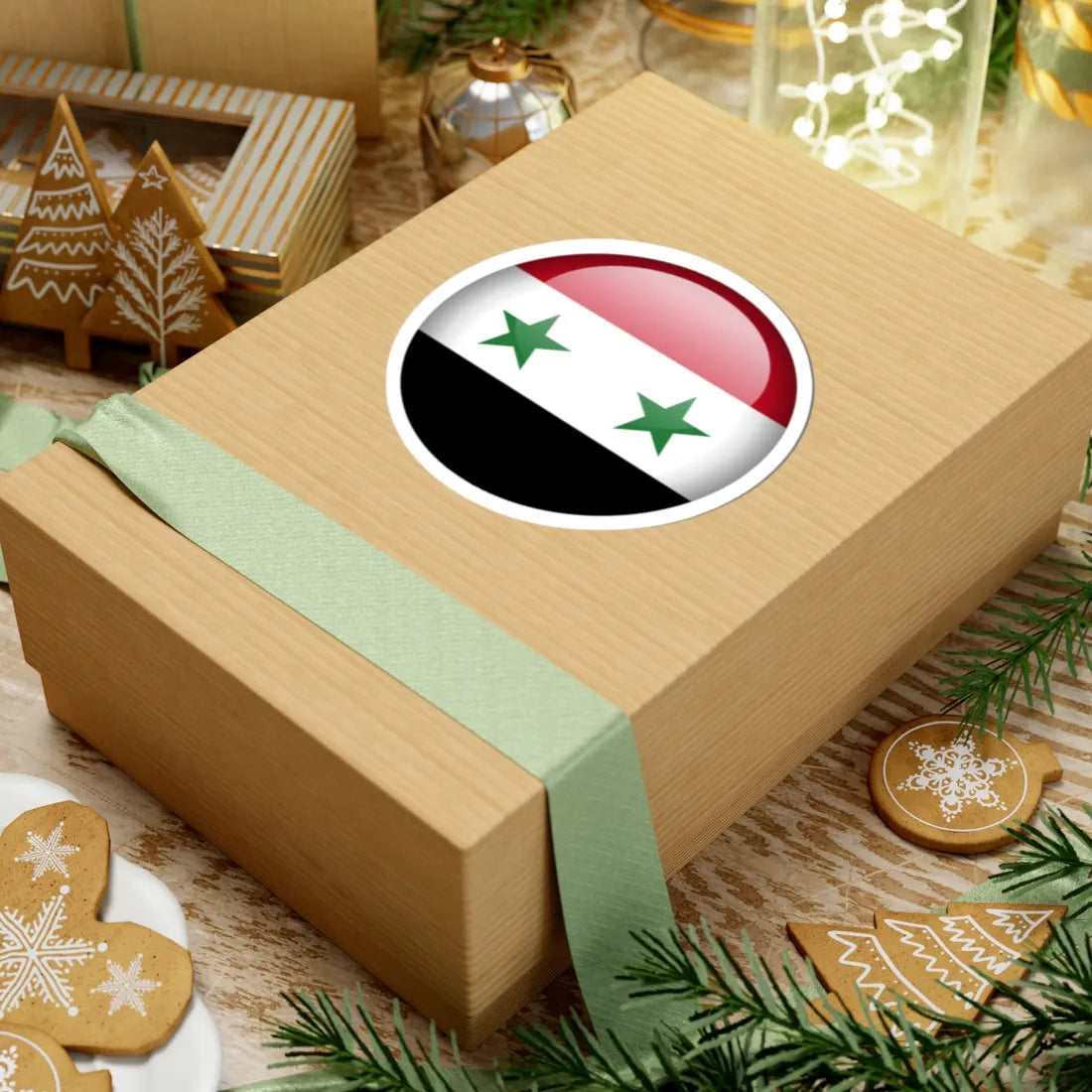 Flag orb Syria (Syria) STICKER Vinyl Kiss-Cut Decal - The Sticker Space