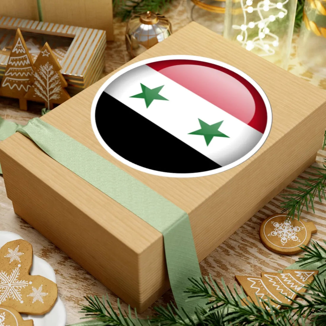 Flag orb Syria (Syria) STICKER Vinyl Kiss-Cut Decal - The Sticker Space