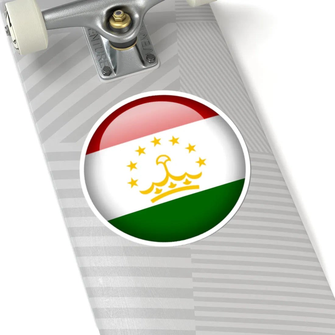 Flag orb Tajikistan (Tajikistan) STICKER Vinyl Kiss-Cut Decal - The Sticker Space
