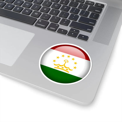 Flag orb Tajikistan (Tajikistan) STICKER Vinyl Kiss-Cut Decal - The Sticker Space