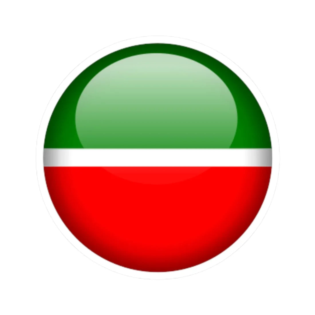 Flag orb Tatarstan (Russia) STICKER Vinyl Kiss-Cut Decal 2 Inch White - The Sticker Space