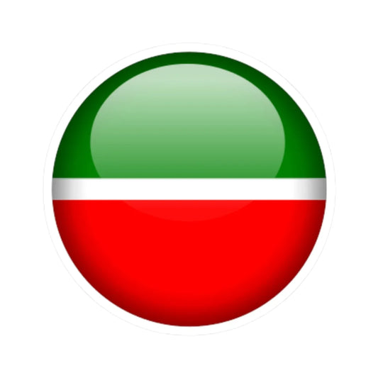 Flag orb Tatarstan (Russia) STICKER Vinyl Kiss-Cut Decal 2 Inch White - The Sticker Space