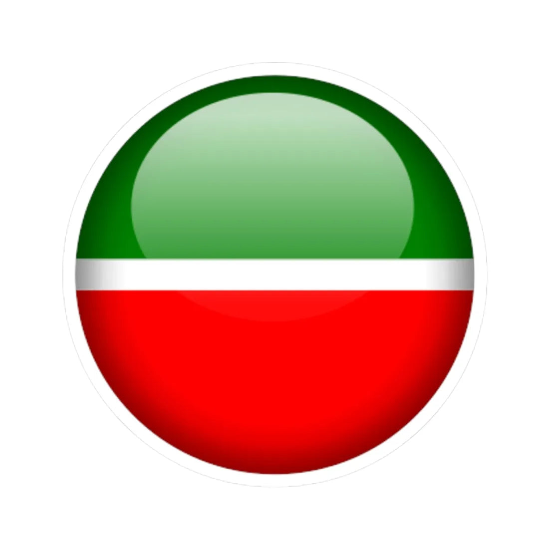 Flag orb Tatarstan (Russia) STICKER Vinyl Kiss-Cut Decal 4 Inch White - The Sticker Space