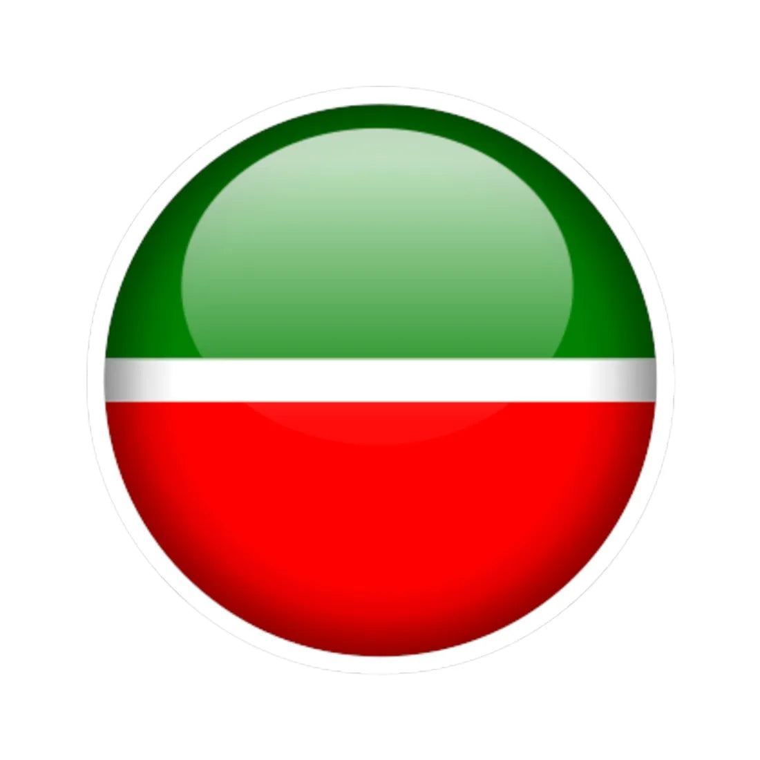 Flag orb Tatarstan (Russia) STICKER Vinyl Kiss-Cut Decal 6 Inch White - The Sticker Space