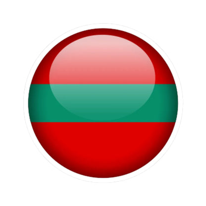 Flag orb Transnistria STICKER Vinyl Kiss-Cut Decal 3 Inch White - The Sticker Space
