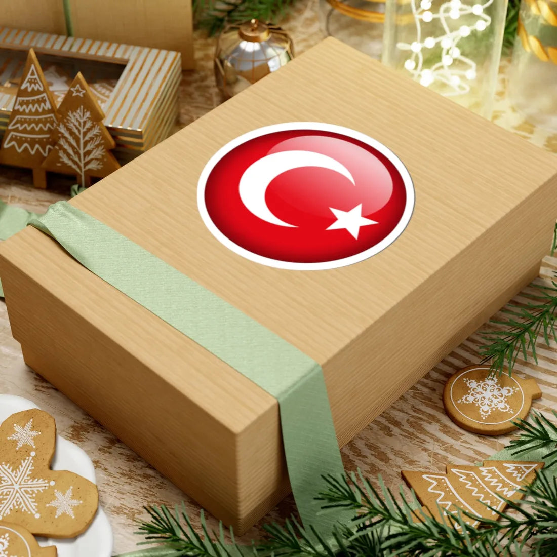 Flag orb Turkey (Turkey) STICKER Vinyl Kiss-Cut Decal - The Sticker Space