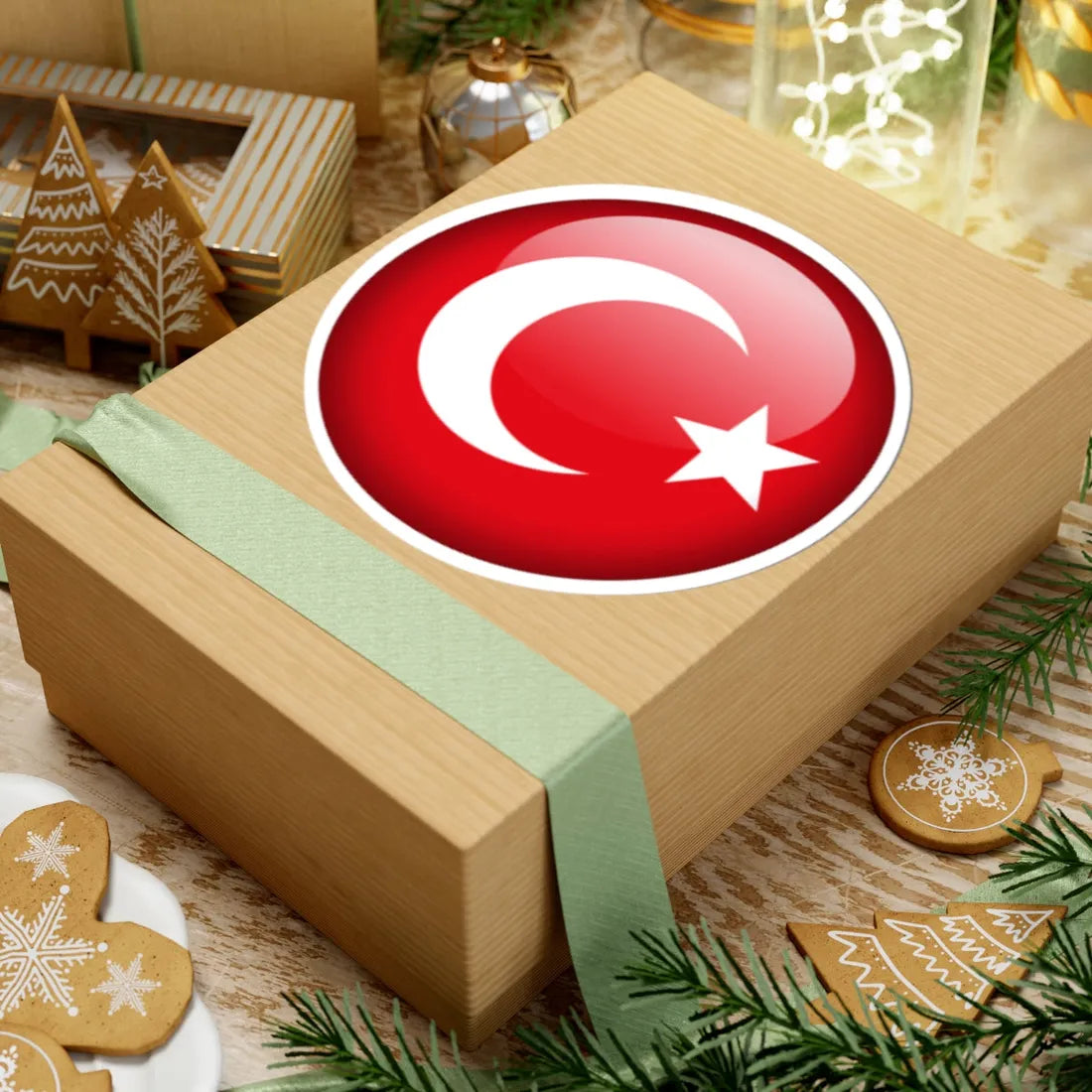 Flag orb Turkey (Turkey) STICKER Vinyl Kiss-Cut Decal - The Sticker Space