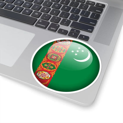 Flag orb Turkmenistan (Turkmenistan) STICKER Vinyl Kiss-Cut Decal - The Sticker Space