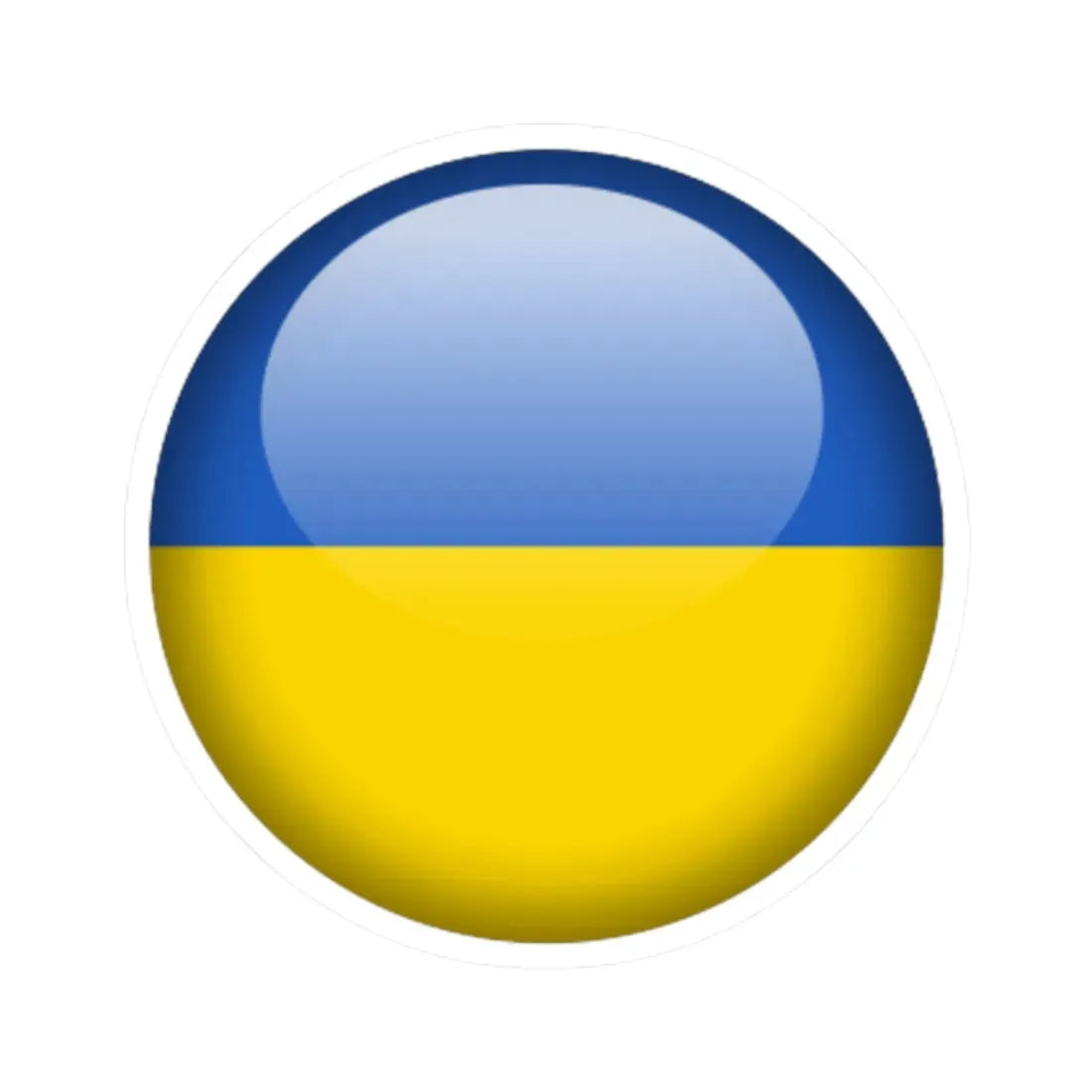Flag orb Ukraine (Ukraine) STICKER Vinyl Kiss-Cut Decal 2 Inch White - The Sticker Space