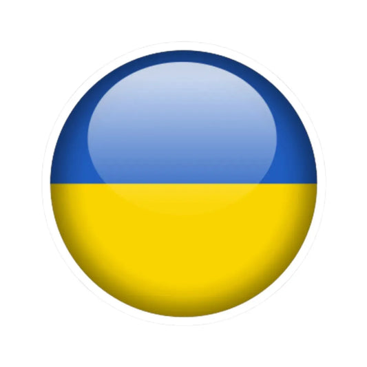 Flag orb Ukraine (Ukraine) STICKER Vinyl Kiss-Cut Decal 2 Inch White - The Sticker Space