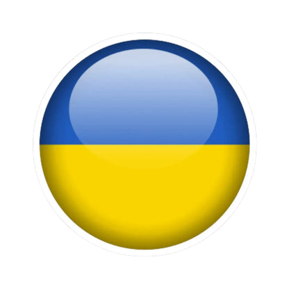 Flag orb Ukraine (Ukraine) STICKER Vinyl Kiss-Cut Decal 4 Inch White - The Sticker Space