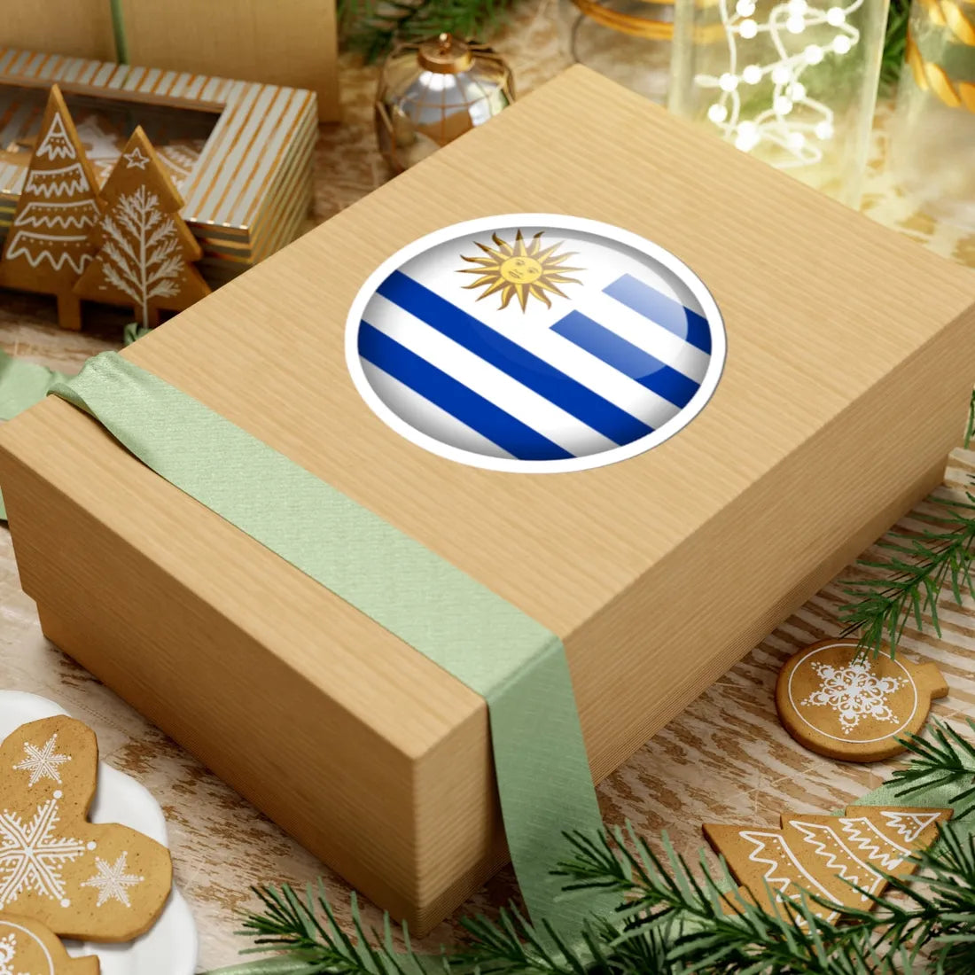 Flag orb Uruguay (Uruguay) STICKER Vinyl Kiss-Cut Decal - The Sticker Space