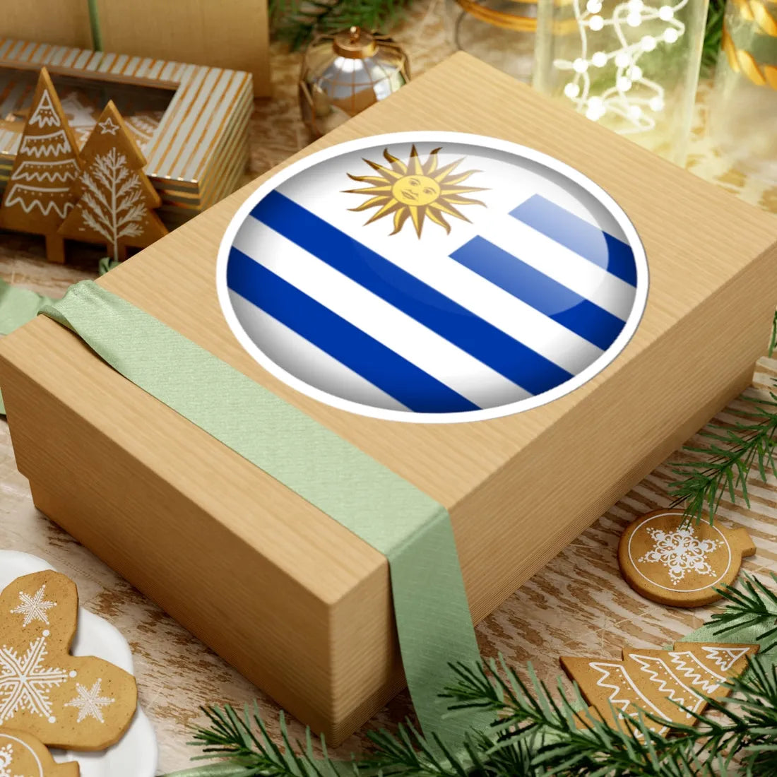 Flag orb Uruguay (Uruguay) STICKER Vinyl Kiss-Cut Decal - The Sticker Space