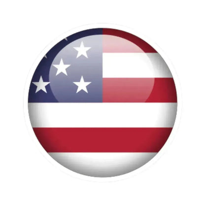 Flag orb USA (United States) STICKER Vinyl Kiss-Cut Decal 3 Inch White - The Sticker Space