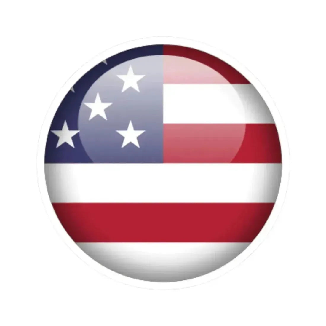 Flag orb USA (United States) STICKER Vinyl Kiss-Cut Decal 6 Inch White - The Sticker Space