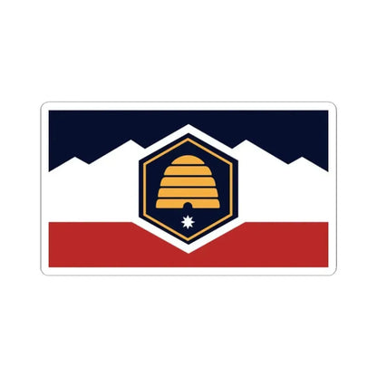 Flag proposed by the Utah State Flag Task Force (United States) STICKER Vinyl Kiss-Cut Decal 2 Inch White - The Sticker Space