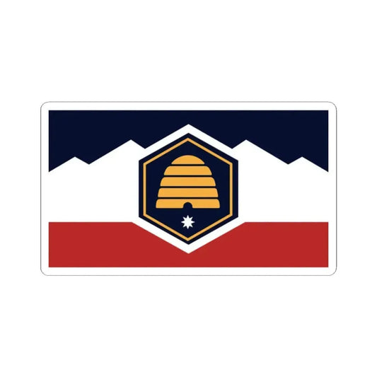 Flag proposed by the Utah State Flag Task Force (United States) STICKER Vinyl Kiss-Cut Decal 2 Inch White - The Sticker Space