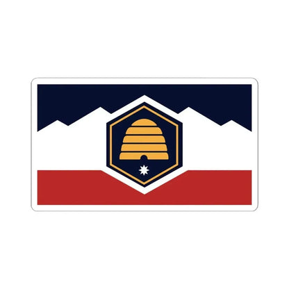 Flag proposed by the Utah State Flag Task Force (United States) STICKER Vinyl Kiss-Cut Decal 4 Inch White - The Sticker Space