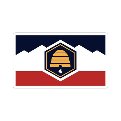 Flag proposed by the Utah State Flag Task Force (United States) STICKER Vinyl Kiss-Cut Decal 6 Inch White - The Sticker Space