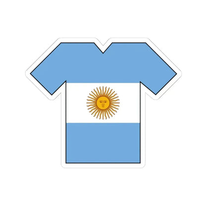 Flag shirt of Argentina (Argentina) STICKER Vinyl Kiss-Cut Decal 6 Inch White - The Sticker Space