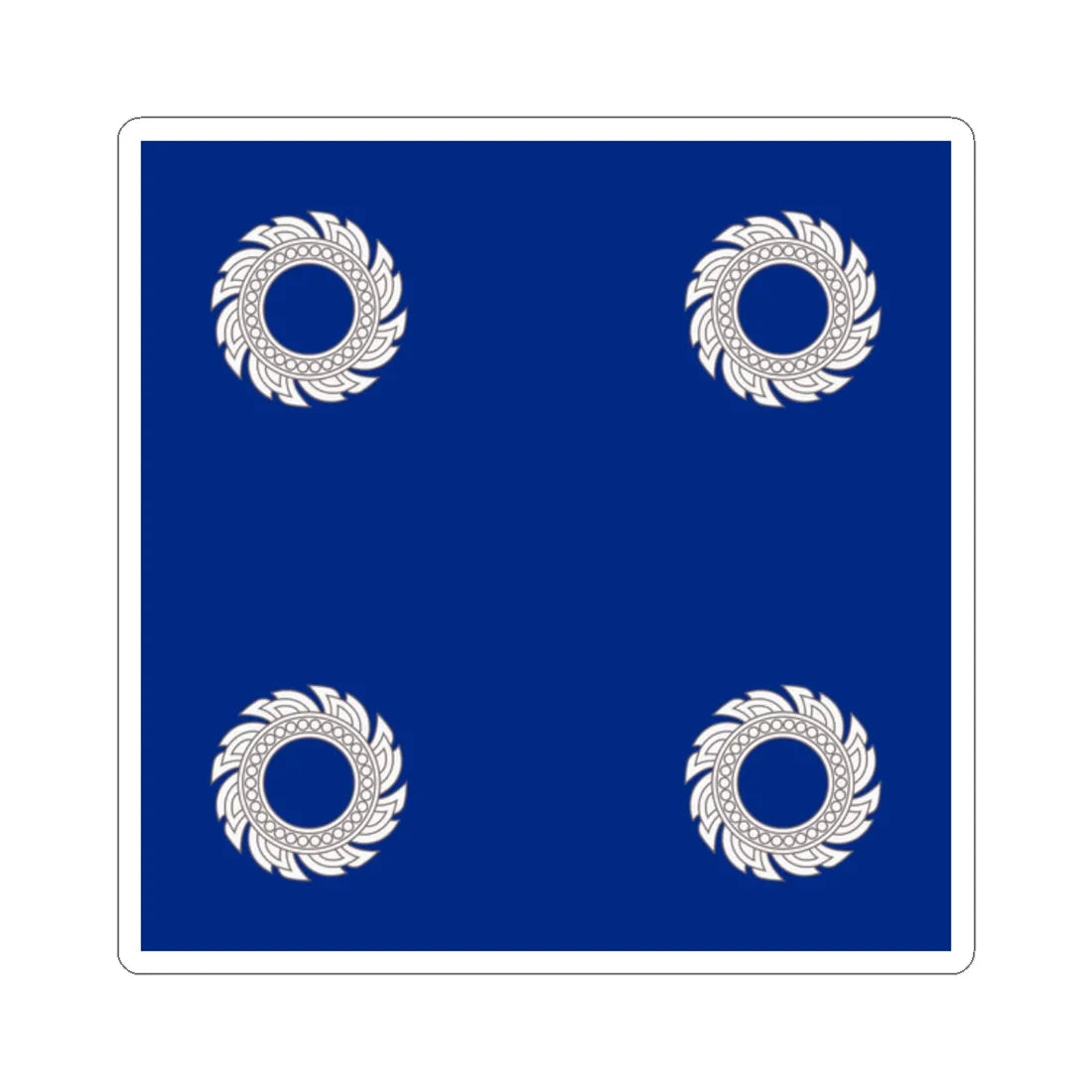 Flag Thai Admiral (Thailand) STICKER Vinyl Kiss-Cut Decal 2 Inch White - The Sticker Space