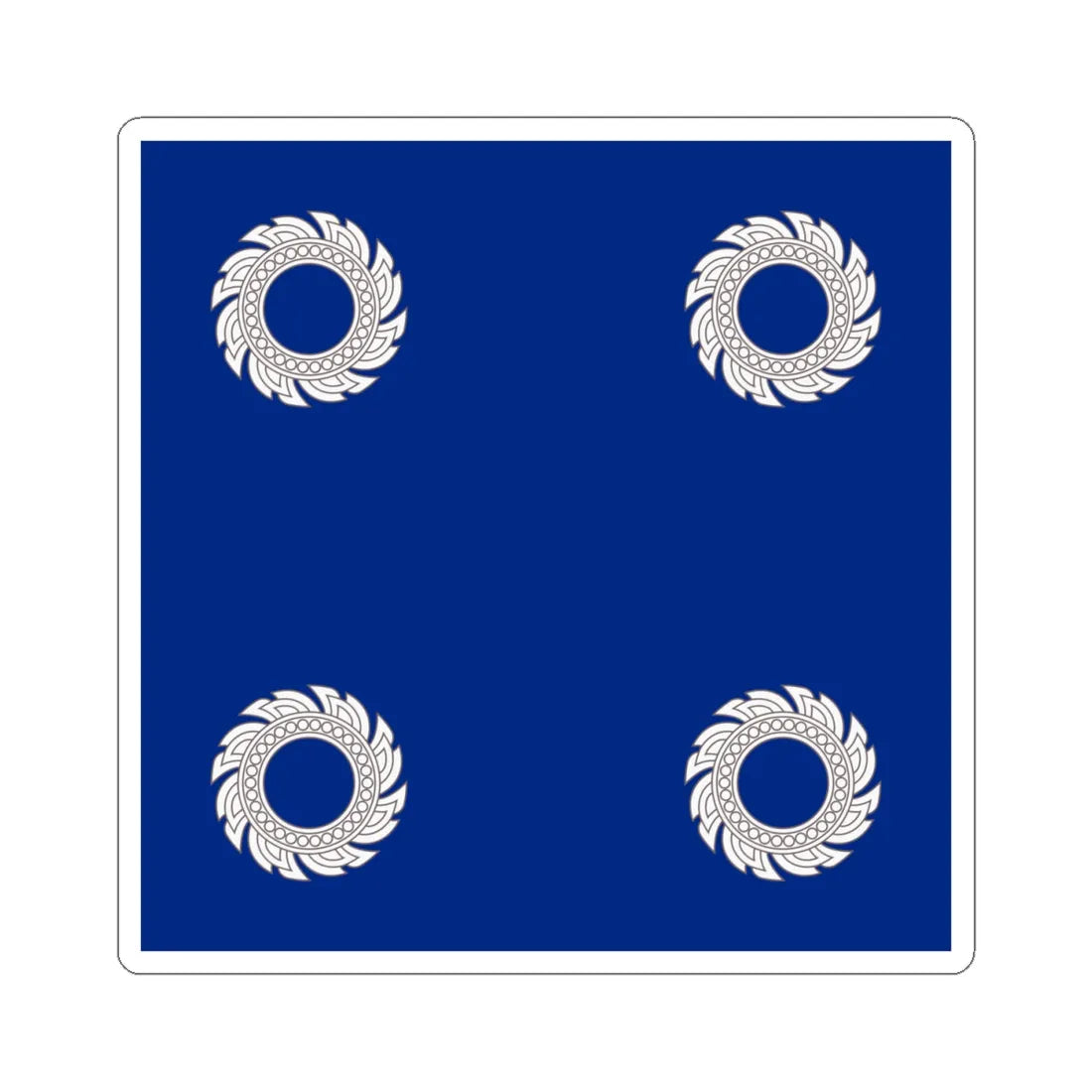 Flag Thai Admiral (Thailand) STICKER Vinyl Kiss-Cut Decal 4 Inch White - The Sticker Space