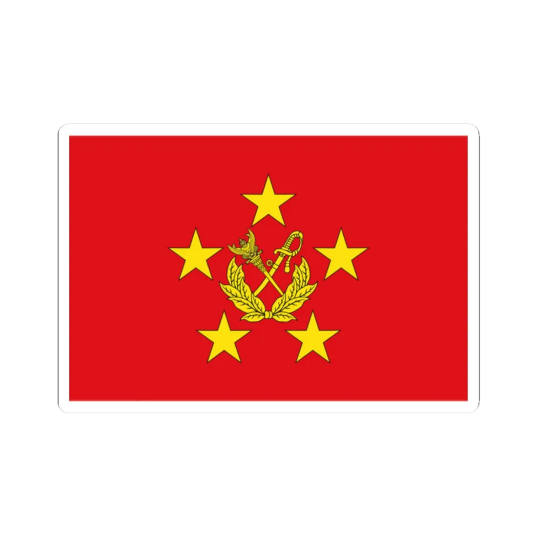 Flag Thai Field Marshal (Thailand) STICKER Vinyl Kiss-Cut Decal 2 Inch White - The Sticker Space