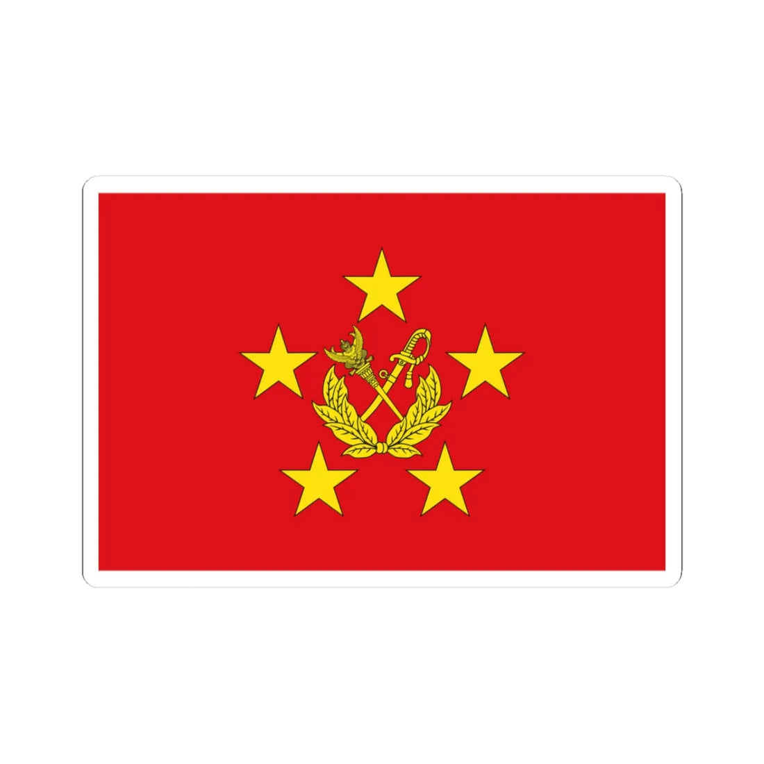Flag Thai Field Marshal (Thailand) STICKER Vinyl Kiss-Cut Decal 3 Inch White - The Sticker Space