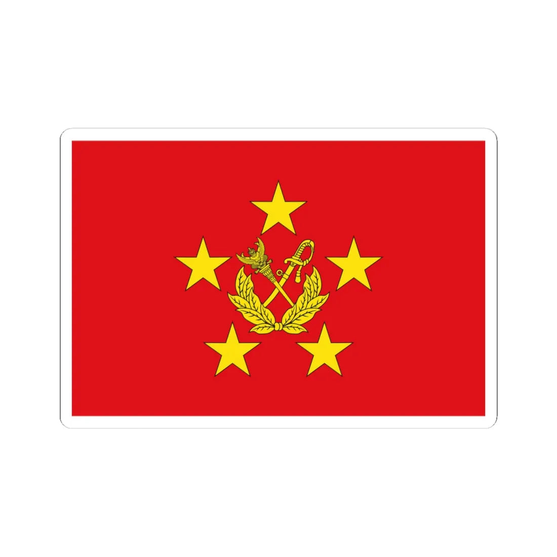 Flag Thai Field Marshal (Thailand) STICKER Vinyl Kiss-Cut Decal 4 Inch White - The Sticker Space