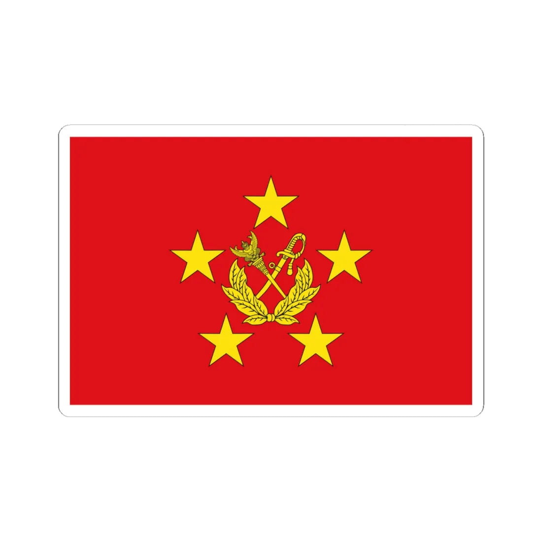 Flag Thai Field Marshal (Thailand) STICKER Vinyl Kiss-Cut Decal 6 Inch White - The Sticker Space