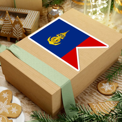 Flag Thai Navy Commander Coastal Station (Thailand) STICKER Vinyl Kiss-Cut Decal - The Sticker Space