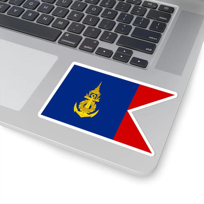 Flag Thai Navy Commander Coastal Station (Thailand) STICKER Vinyl Kiss-Cut Decal - The Sticker Space