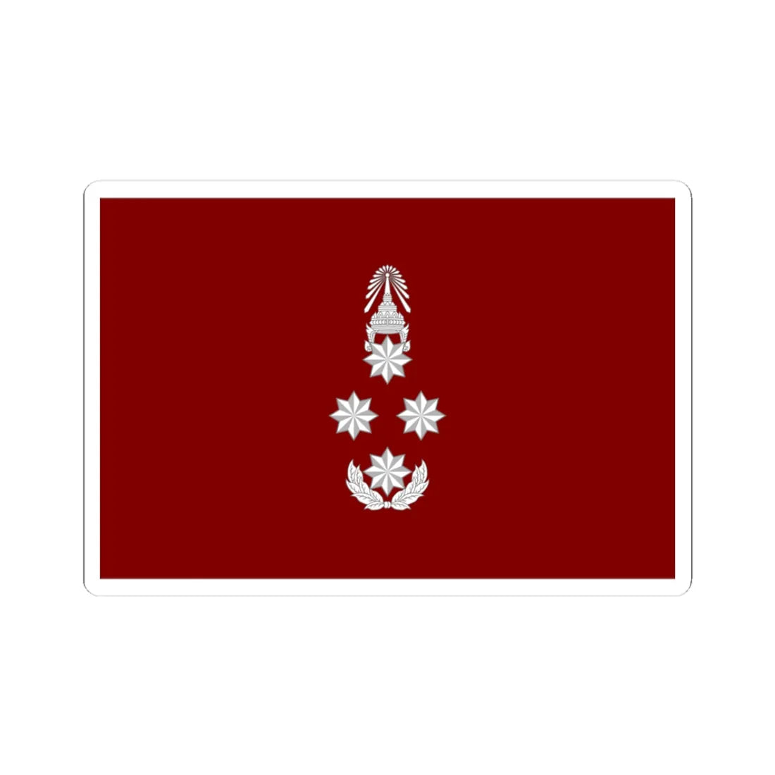 Flag Thai Police General (Thailand) STICKER Vinyl Kiss-Cut Decal 3 Inch White - The Sticker Space