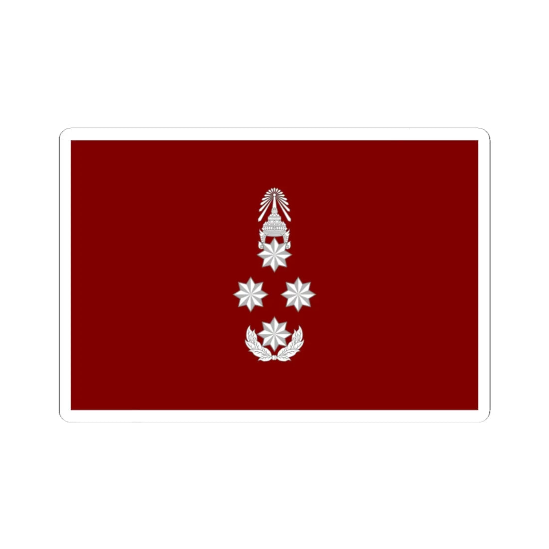 Flag Thai Police General (Thailand) STICKER Vinyl Kiss-Cut Decal 4 Inch White - The Sticker Space