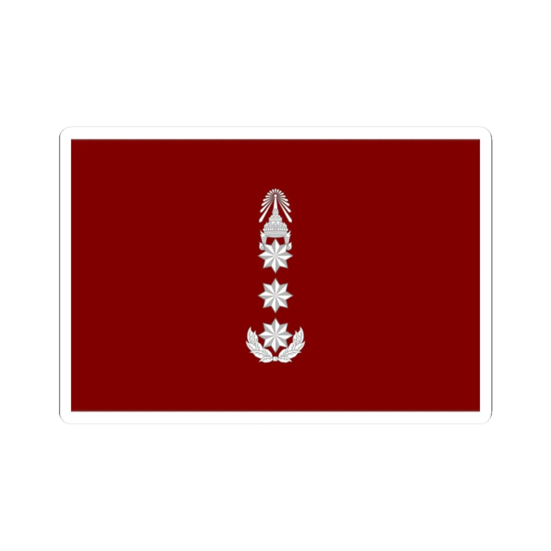 Flag Thai Police Lieutenant General (Thailand) STICKER Vinyl Kiss-Cut Decal 2 Inch White - The Sticker Space