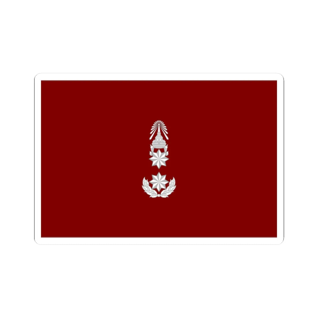 Flag Thai Police Major General (Thailand) STICKER Vinyl Kiss-Cut Decal 2 Inch White - The Sticker Space