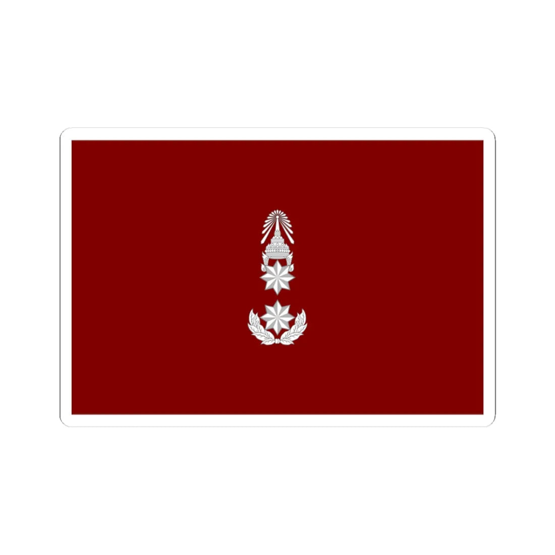 Flag Thai Police Major General (Thailand) STICKER Vinyl Kiss-Cut Decal 3 Inch White - The Sticker Space