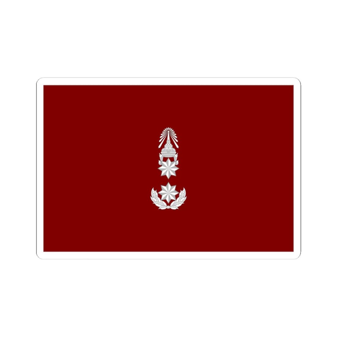 Flag Thai Police Major General (Thailand) STICKER Vinyl Kiss-Cut Decal 4 Inch White - The Sticker Space