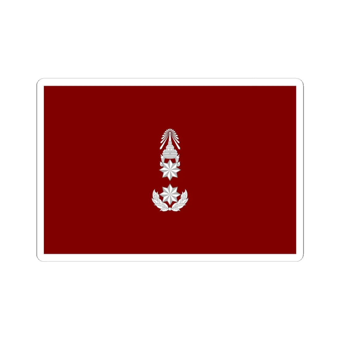 Flag Thai Police Major General (Thailand) STICKER Vinyl Kiss-Cut Decal 6 Inch White - The Sticker Space