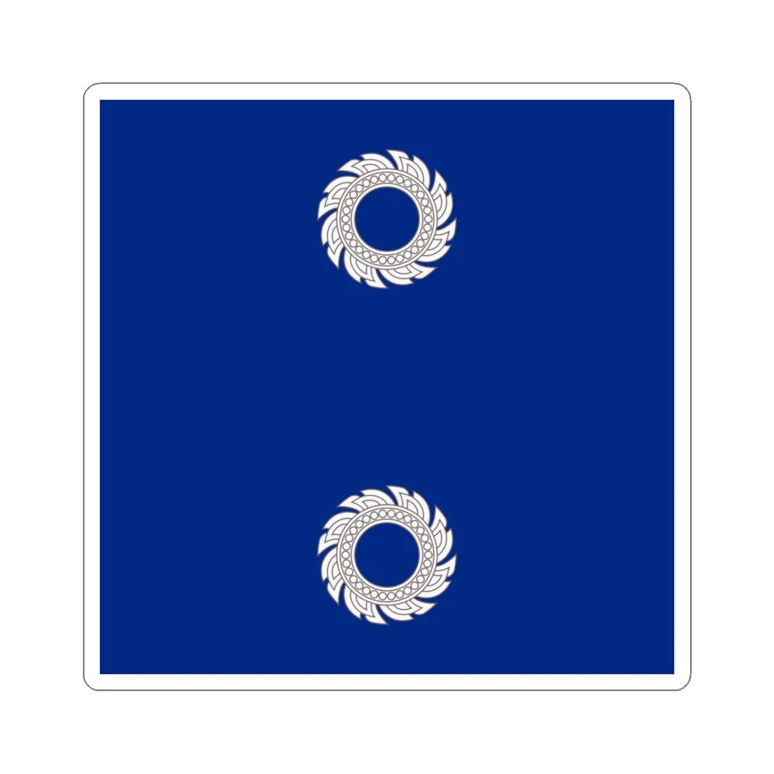 Flag Thai Rear Admiral (Thailand) STICKER Vinyl Kiss-Cut Decal 3 Inch White - The Sticker Space