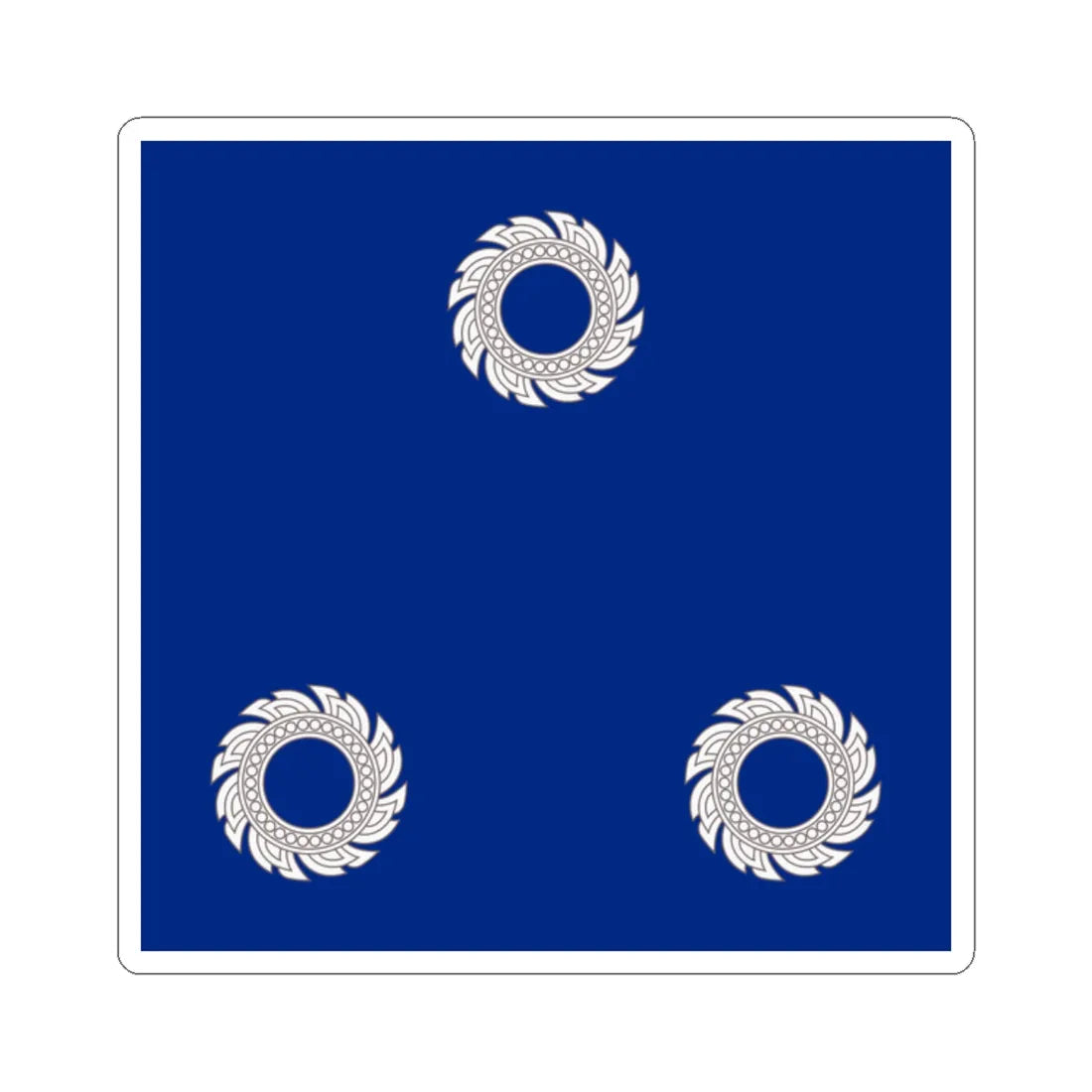 Flag Thai Vice Admiral (Thailand) STICKER Vinyl Kiss-Cut Decal 2 Inch White - The Sticker Space