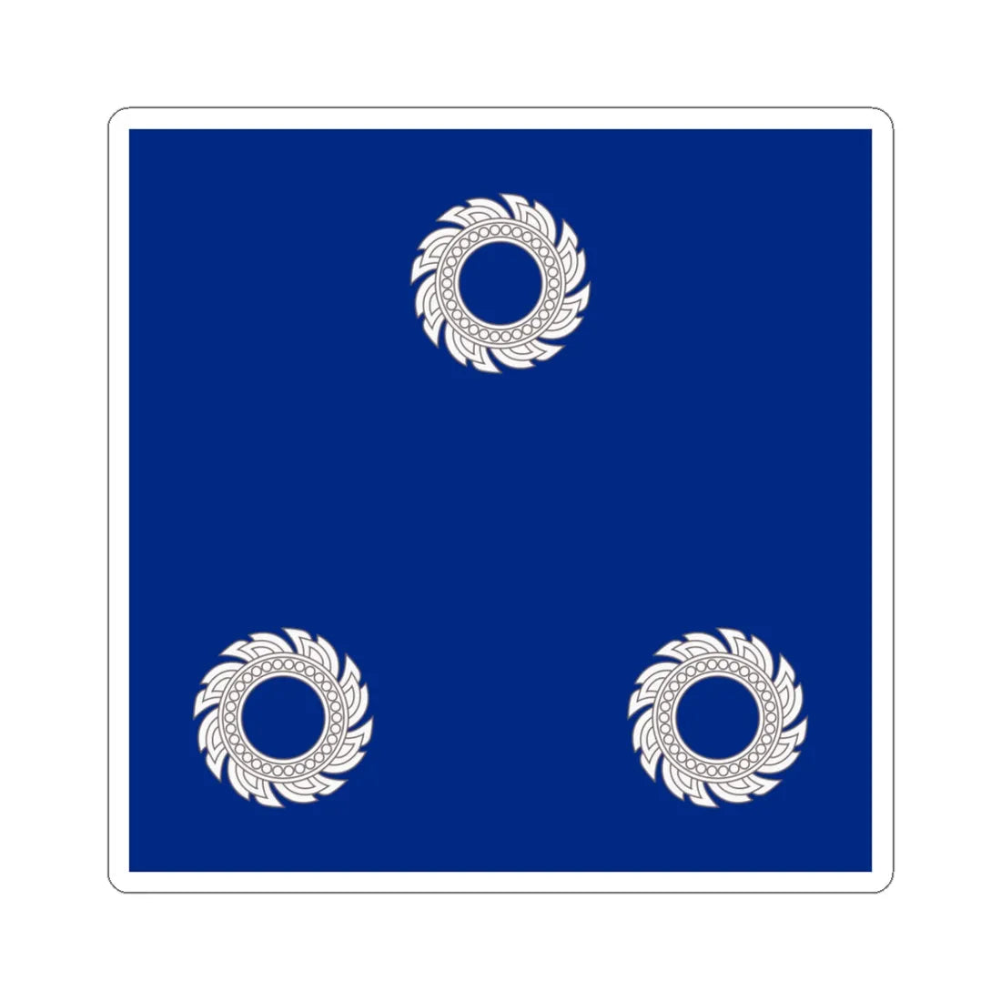 Flag Thai Vice Admiral (Thailand) STICKER Vinyl Kiss-Cut Decal 3 Inch White - The Sticker Space